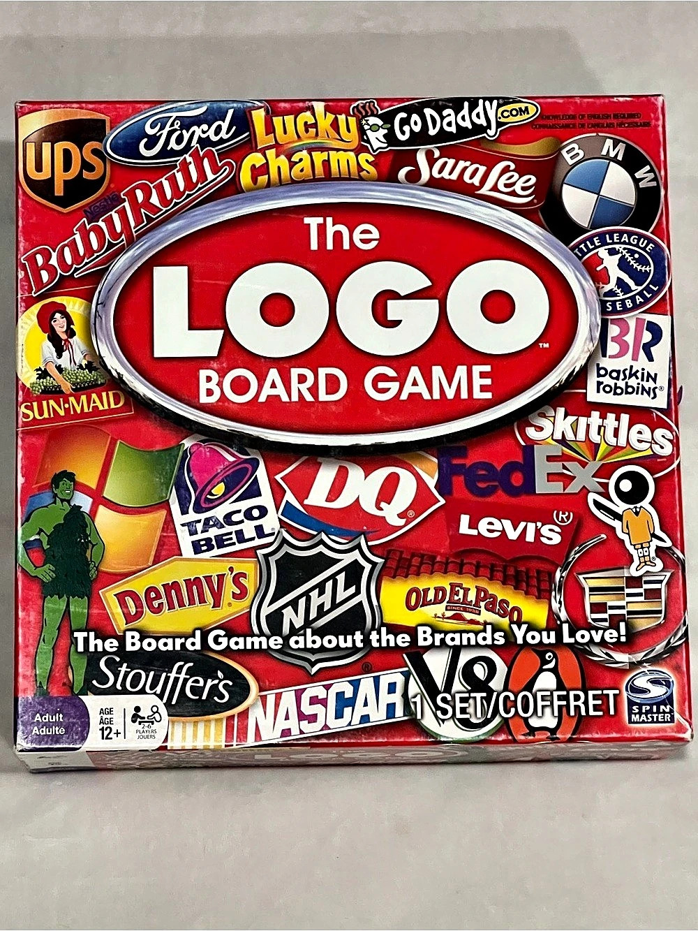 Spin Master The Logo Board Game Red & White